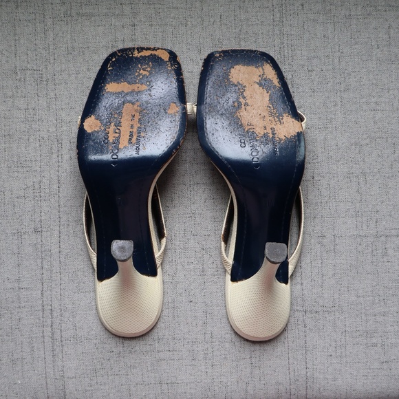 Donald J Pliner Couture Couture Strappy Heels Womens 7M Beige Vintage Y2K - Picture 6 of 9